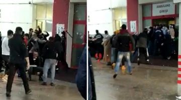 Hasta yakınları özel güvenlik görevlilerine saldırdı, hastane bahçesi savaş alanına döndü