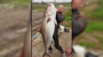 Kar, kış demedi, özel güvenlik görevlisi soğuk havada zıpkınla akya avladı