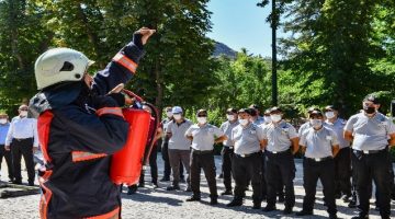 Ankara İtfaiyesi’nden Anfa güvenlik personeline yangın tatbikatı eğitimi