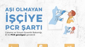 Aşı olmayan işçiye artık PCR şartı