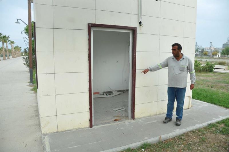 Özel güvenlik kulübesinde hırsızlık