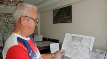 Emekli özel güvenlik görevlisi yarım asırdır hayallerini tuvale yansıtıyor