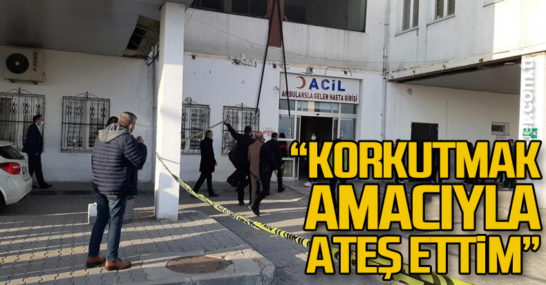 Hastane bahçesinde silahla üç özel güvenlik görevlisini yaralayan sanık korkutmak amacıyla ateş etmiş