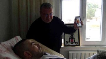 13 yıldır yatağa mahkum özel güvenlik, BJK Başkanı Çebi ile telefonda görüştü