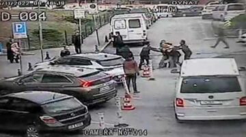 Pendik’te hastanenin özel güvenlik görevlisine saldırı anı kamerada