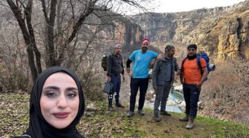 Saklı cennetteki şelaleden iple iniş yapıldı, ‘Uluslararası Dağ Günü’ kutlandı