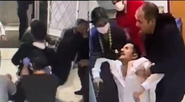 Sağlık personelleri ile özel güvenlik görevlilerini darp ederken kalp krizi geçirdi