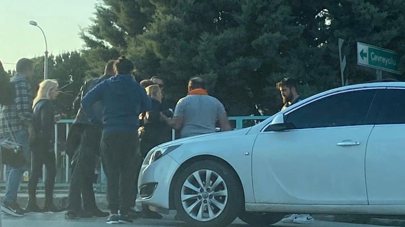 Özel güvenlik görevlisi kazayı ucuz atlattı