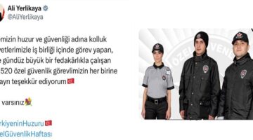 İçişleri Bakanı Yerlikaya, özel güvenlik görevlilerine teşekkür etti