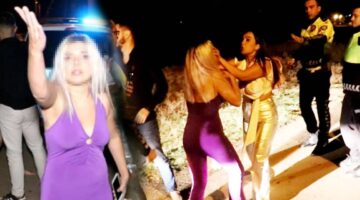 Kazayı ucuz atlatan 2 kadın, polis ve gazetecilere küfredip taş attı! Özel güvenlik görevlisinin saçını çekti