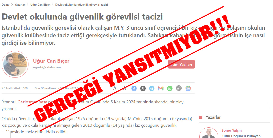 Yine Özel Güvenlik Mesleği Hedefte! Odatv’nin “Güvenlik Görevlisi Tacizi” Haberi Gerçeği Yansıtmıyor!