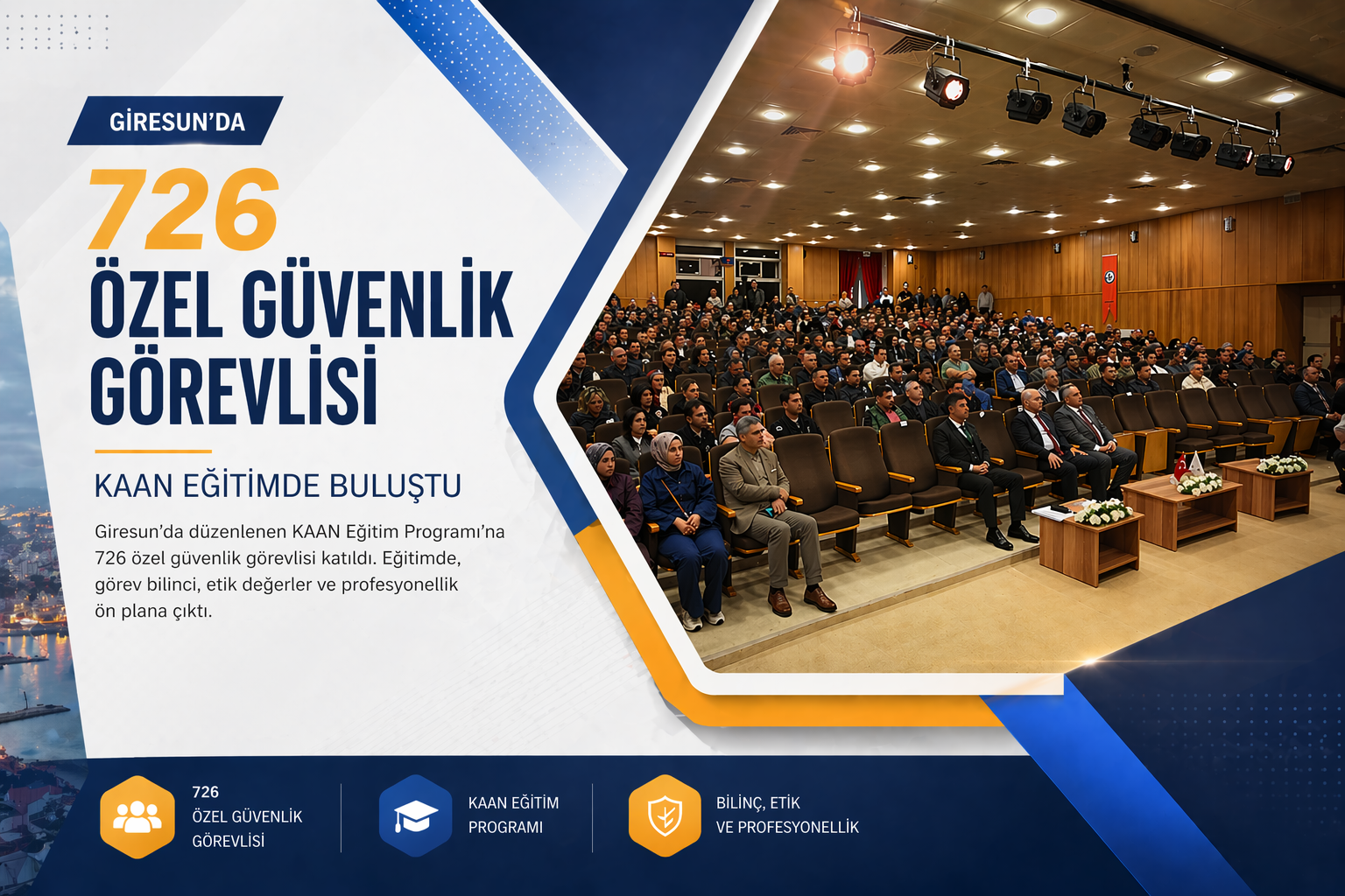 Giresun’da 726 Özel Güvenlik Görevlisi KAAN Eğitimde Buluştu